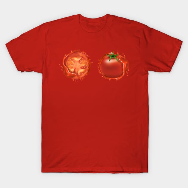 Half Tomatoes Boobs! T-Shirt by Howtotails